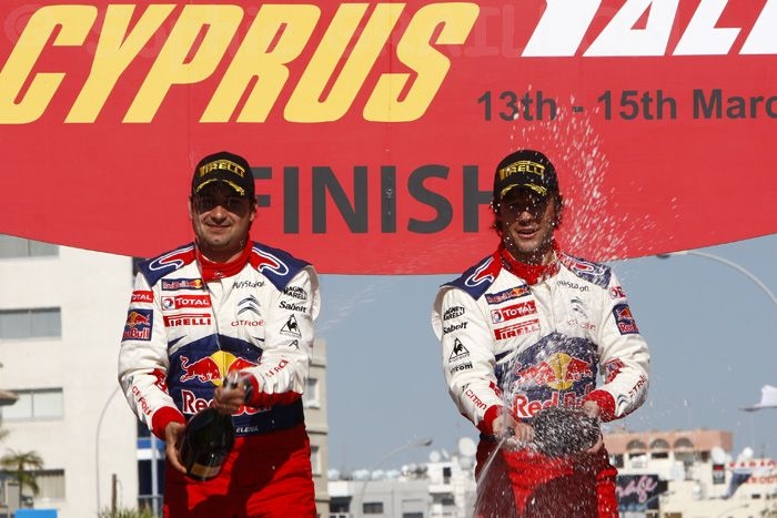 Daniel Elena et Sebastien Loeb Vainqueur Cyprus Rally.jpg